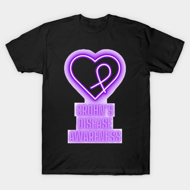 Neon Purple Crohn’s Disease Awareness T-Shirt by CaitlynConnor